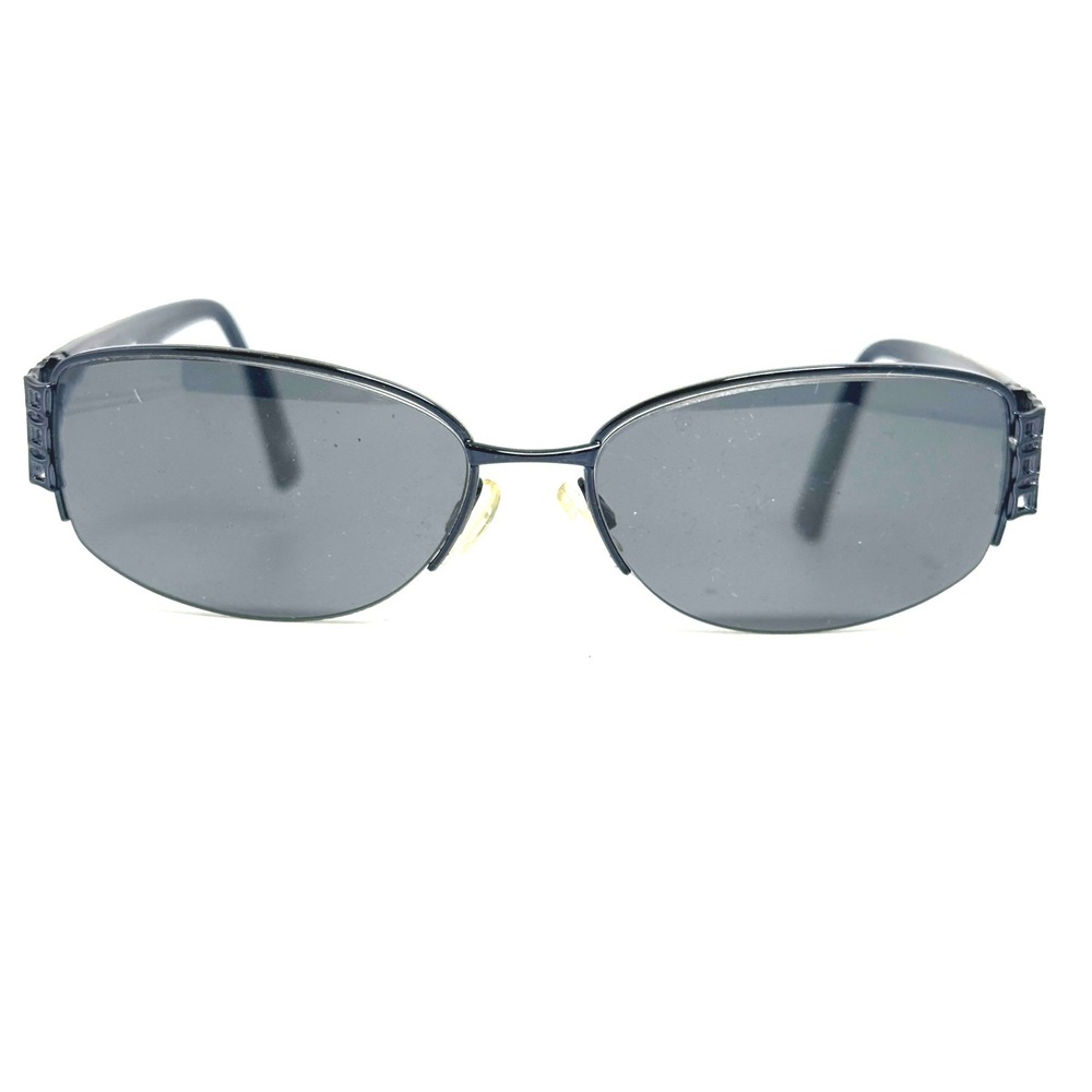 Chelsea Morgan Suns CMS601 BL Blue Oval Sunglasses 56-16-130 Womens Vintage